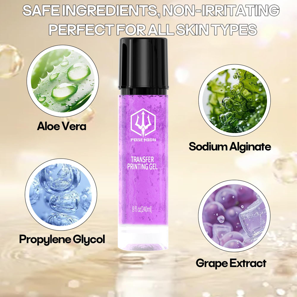 POSEIDON tattoo stencil gel juicy grape scent enhances application comfort