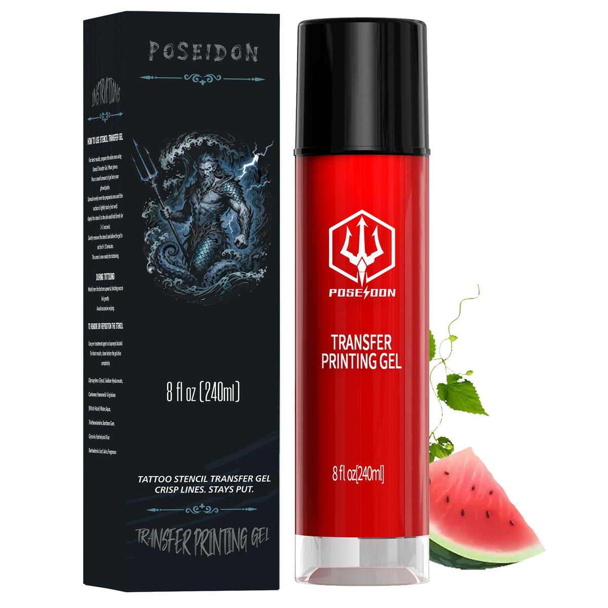 POSEIDON tattoo stencil transfer gel 8oz for precise outlines