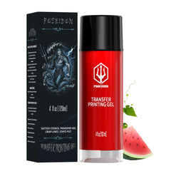 POSEIDON Tattoo Stencil Transfer Gel bottle front view highlighting easy-to-use packaging