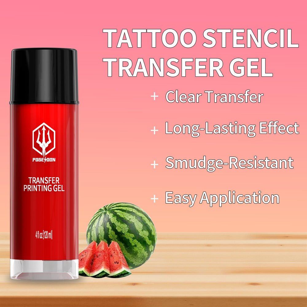 POSEIDON gloved hand applying stencil transfer gel for precise outlines