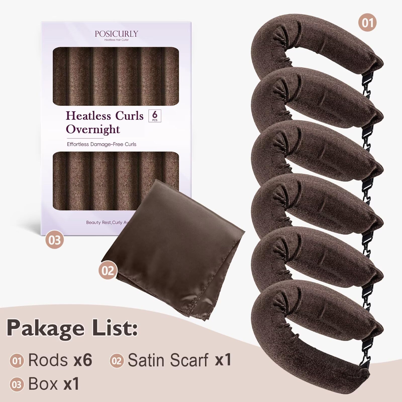 Posicurly satin hair scarf included protects hair during sleep