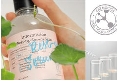 Pousutong Intermission Rest Up Serum on model with radiant skin after routine