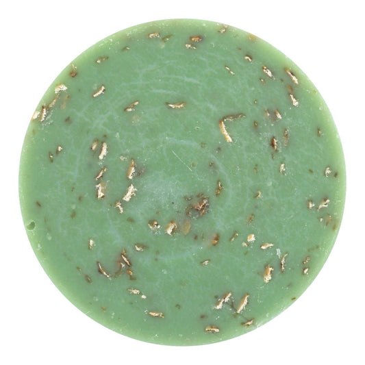 Pousutong Sappo Hill bar soap Aloe Oatmeal, front view; gentle daily cleansing for sensitive skin.
