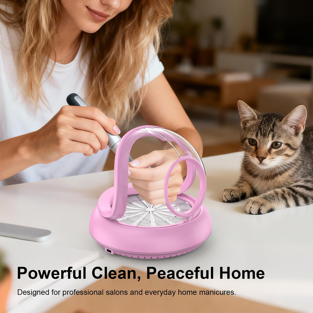 PowCube 5000RPM high-speed suction captures fine dust at the source.