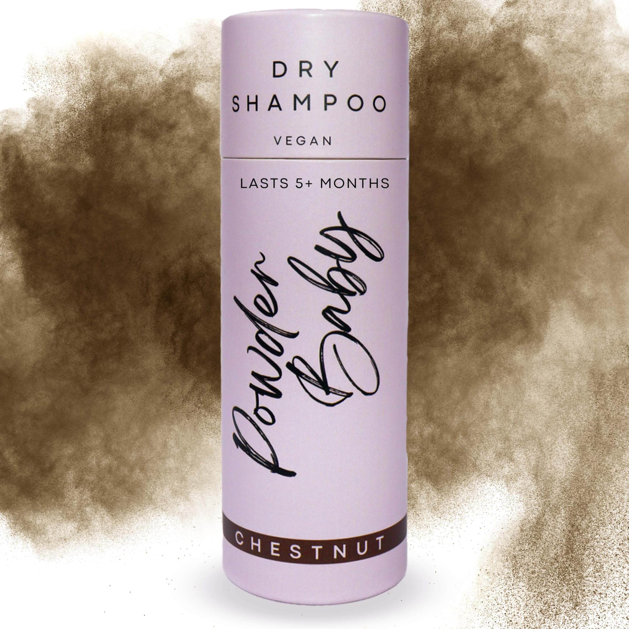 Powder Baby chestnut tint bottle for quick color-matched refresh