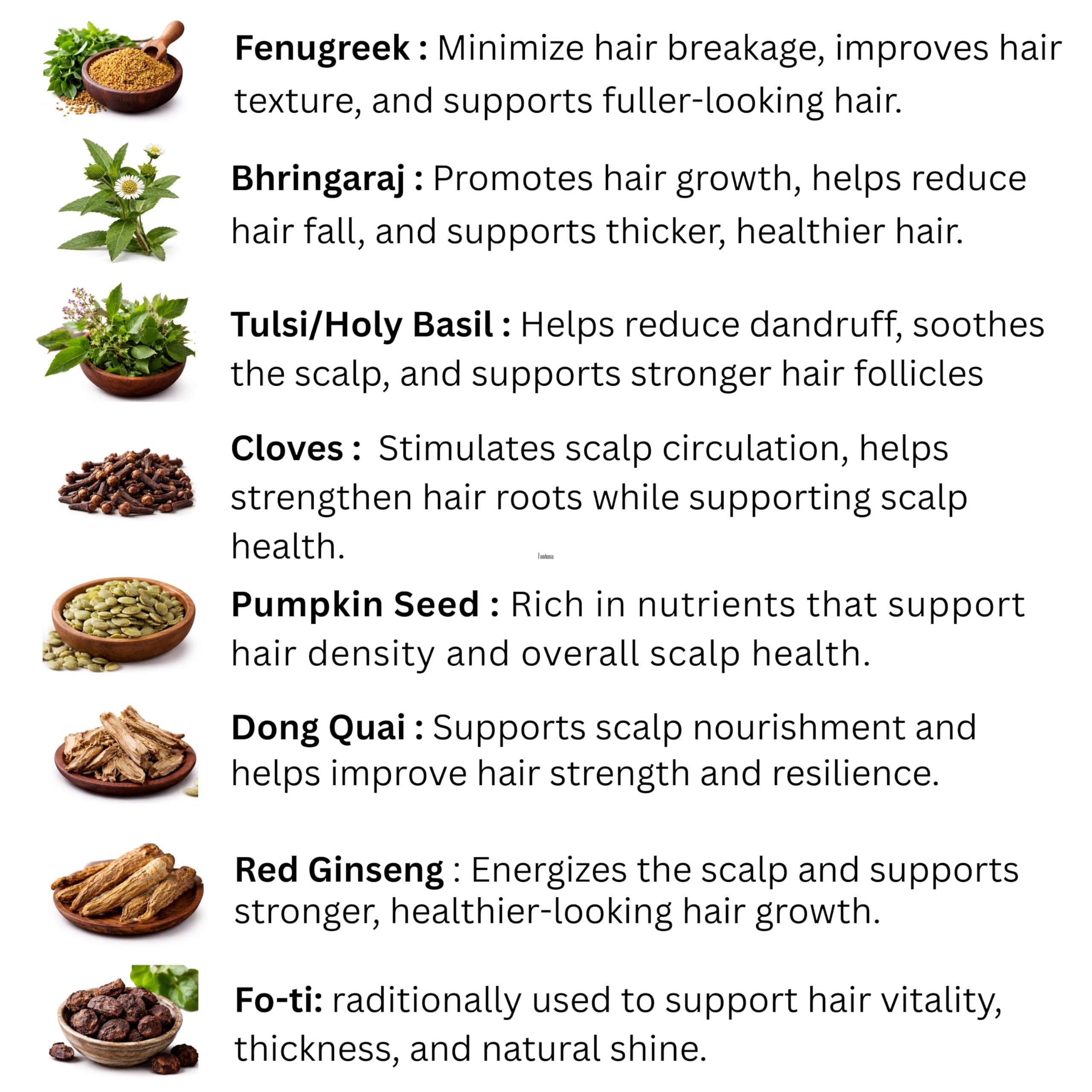 Power of Herbs oil on the scalp nourishes roots and promotes shine.