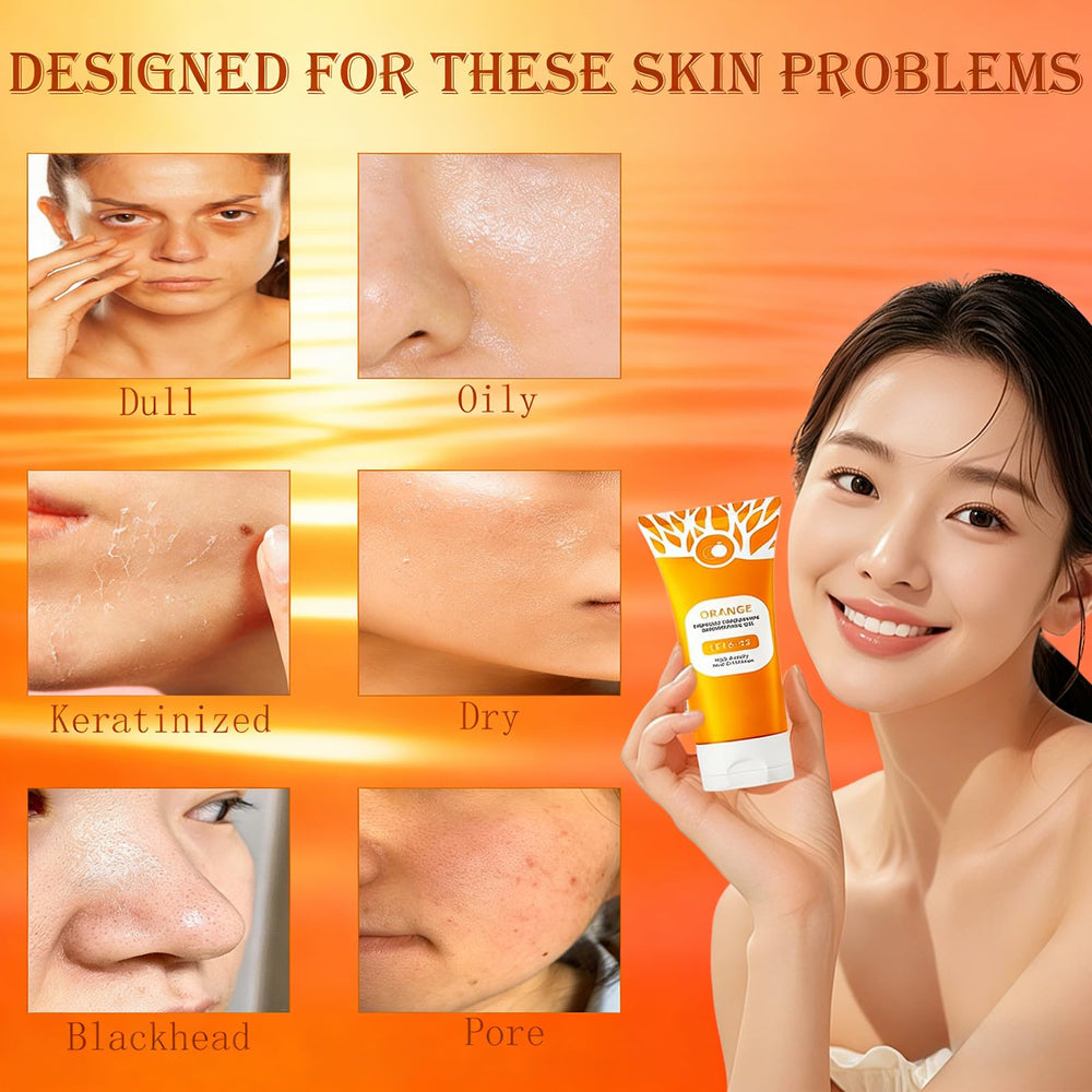 POYICGS orange exfoliating gel aroma for spa-like routine.