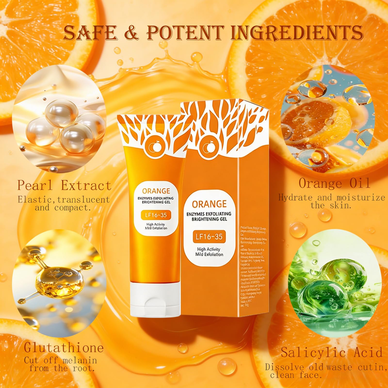 POYICGS exfoliating gel on hand demonstrating hydrating skin benefits.