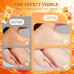 POYICGS orange exfoliating gel close-up focusing on pore cleansing effect.