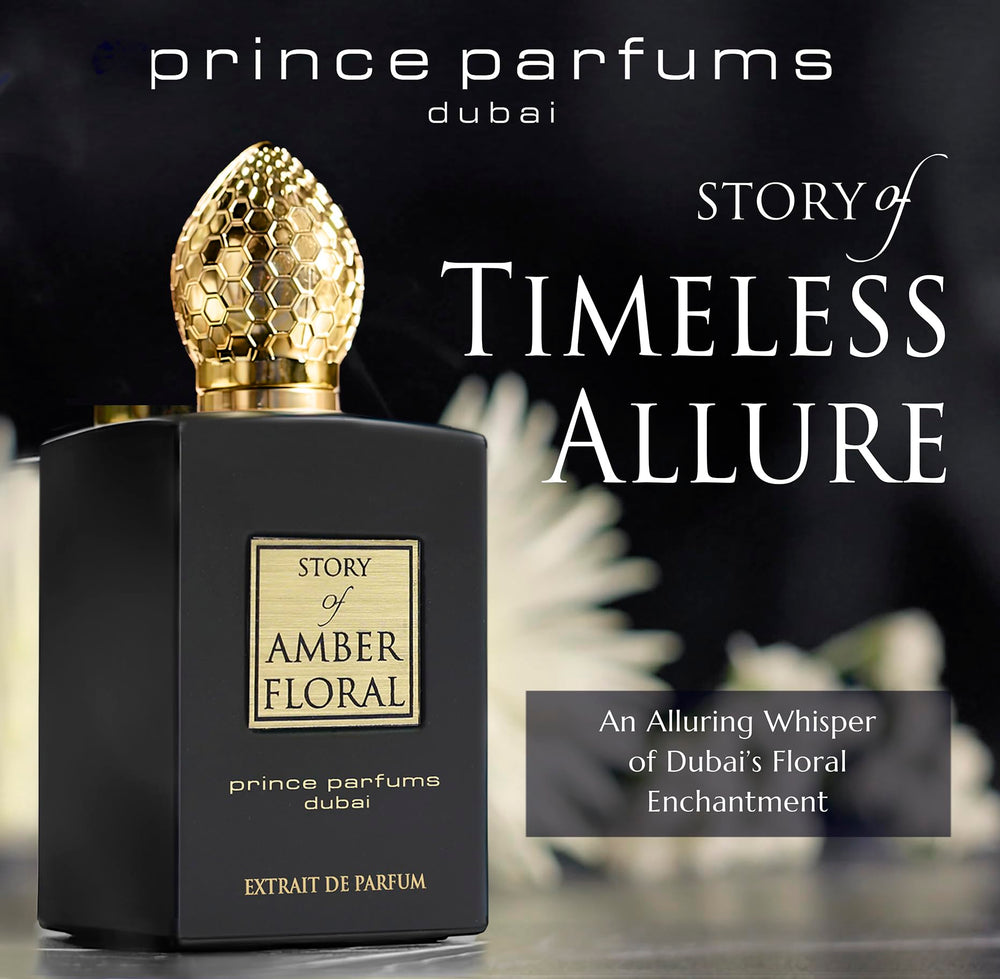 Close-up of the Amber Floral cap highlights refined craftsmanship and premium scent