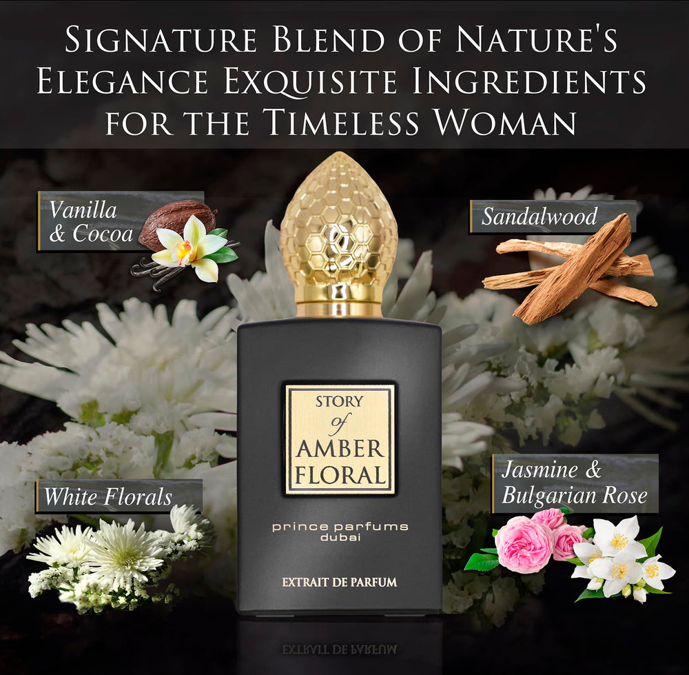 Jasmine note centers Amber Floral, forming a bright romantic heart
