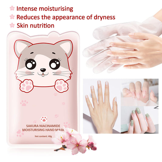 PPPanYiDi moisturizing gloves worn on hand for soft, hydrated skin