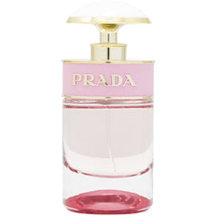 Prada Candy Florale label close-up indicating fragrance identity.