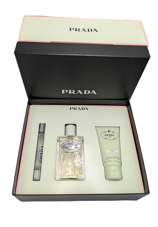 Prada Infusion Iris body lotion tube delivering smooth, hydrated skin