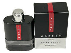 Prada Luna Rossa Carbon packaging conveys premium Italian craftsmanship