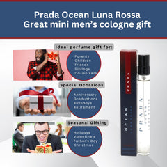 Prada Luna Rossa Ocean spray bottle in action for easy application.