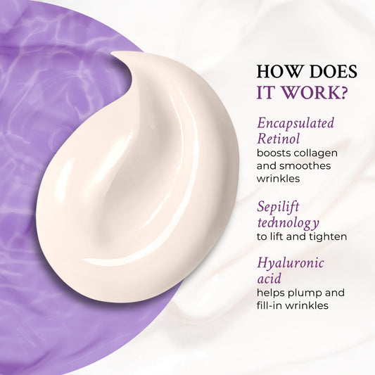 PRAI Beauty neck cream label highlights retinol and hydration benefits