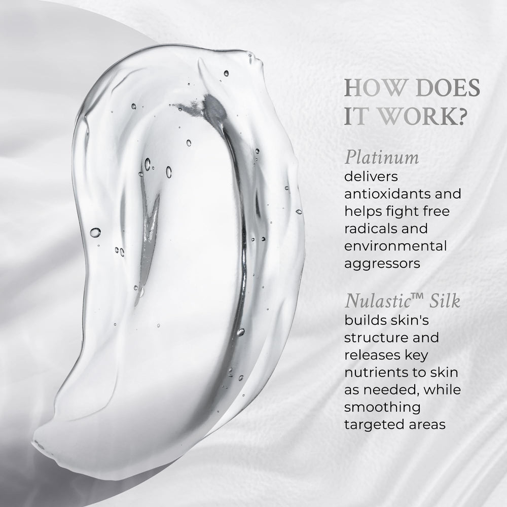 Applied preview of PRAI serum for gentle under-eye lift