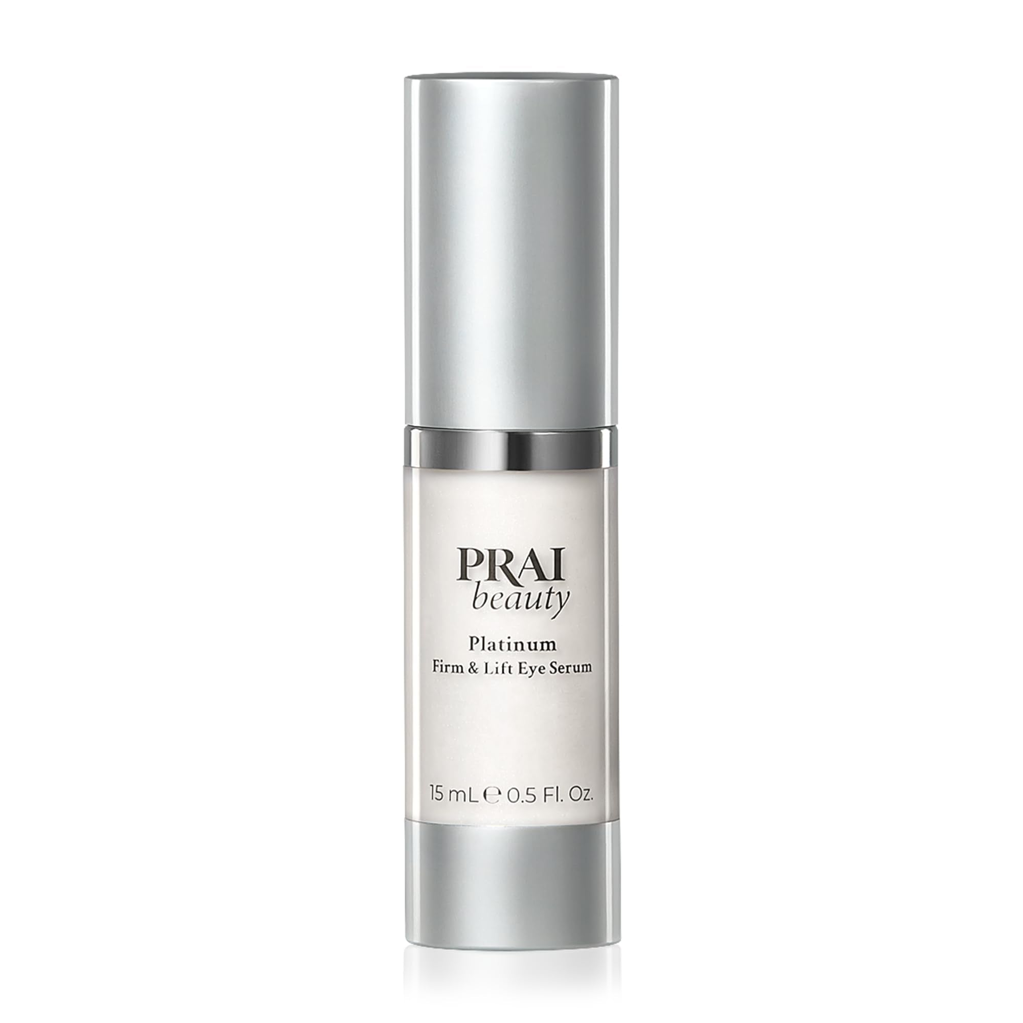 PRAI Beauty Platinum Firm and Lift Eye Serum bottle for under-eye care