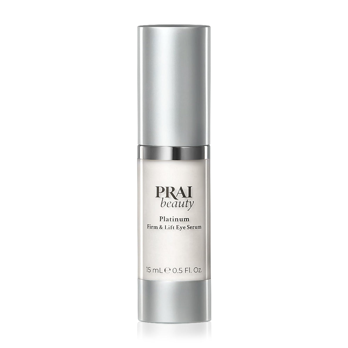 PRAI Beauty Platinum Firm and Lift Eye Serum bottle for under-eye care