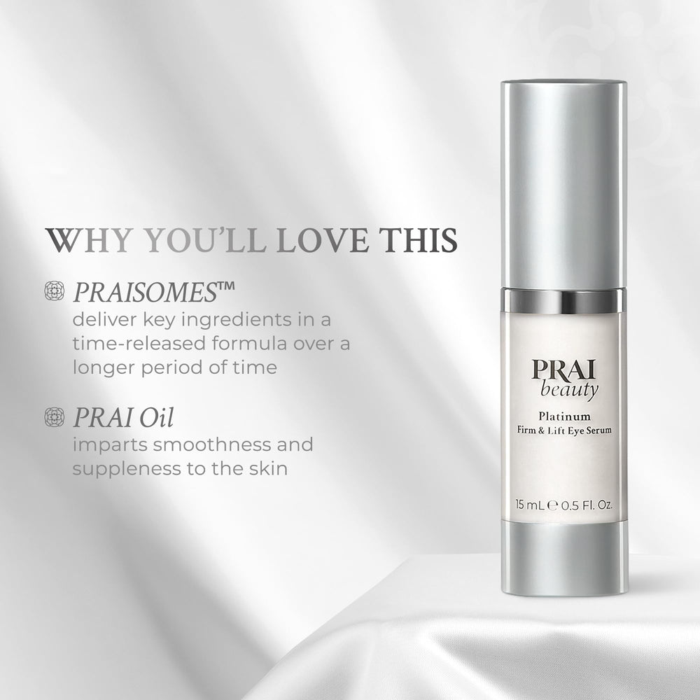 Packaging of PRAI Platinum serum with premium design