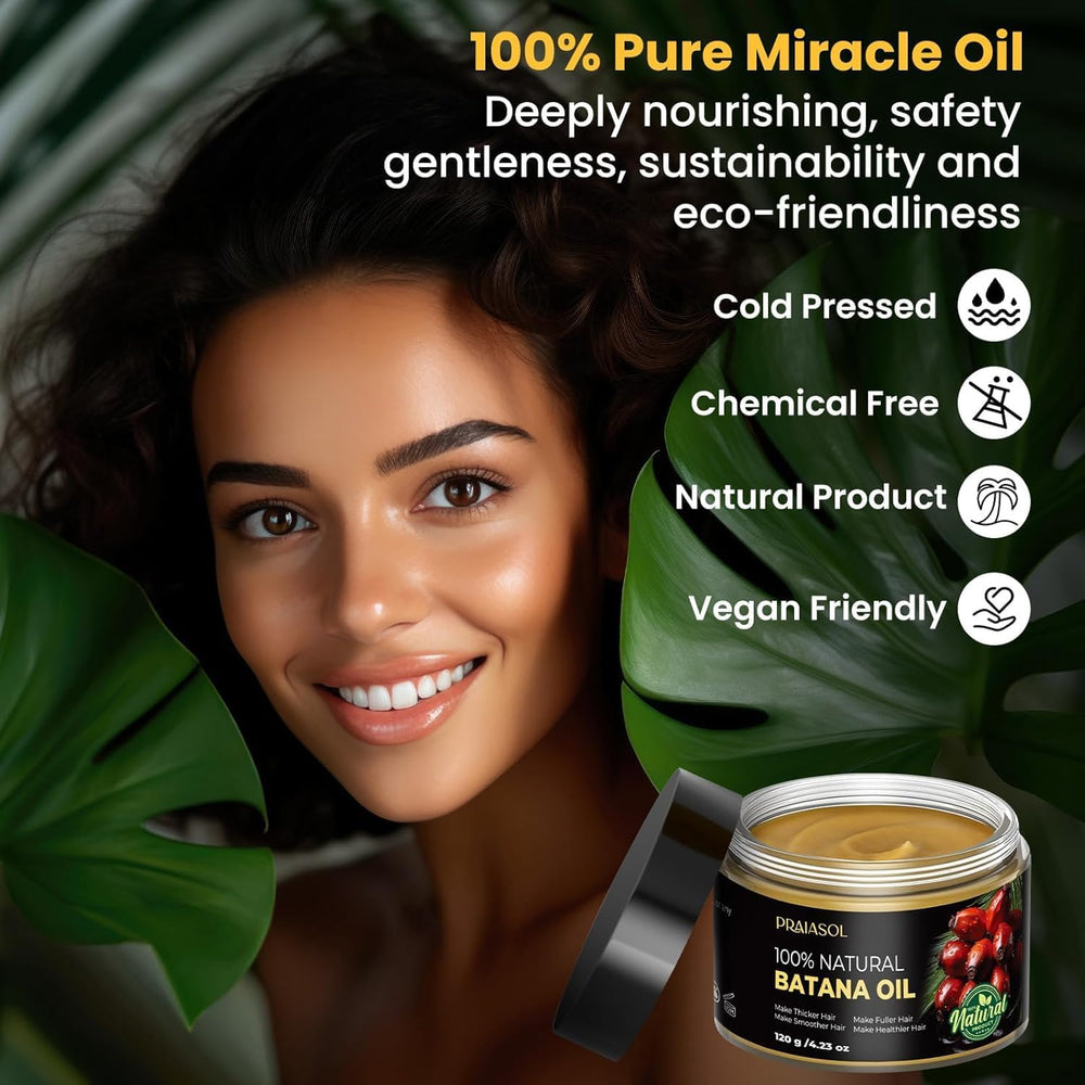 Praiasol Batana Oil on damp hair delivers softness and shine.