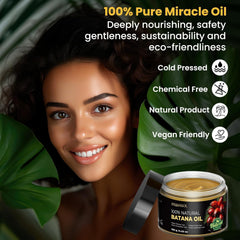 Praiasol Batana Oil on damp hair delivers softness and shine.