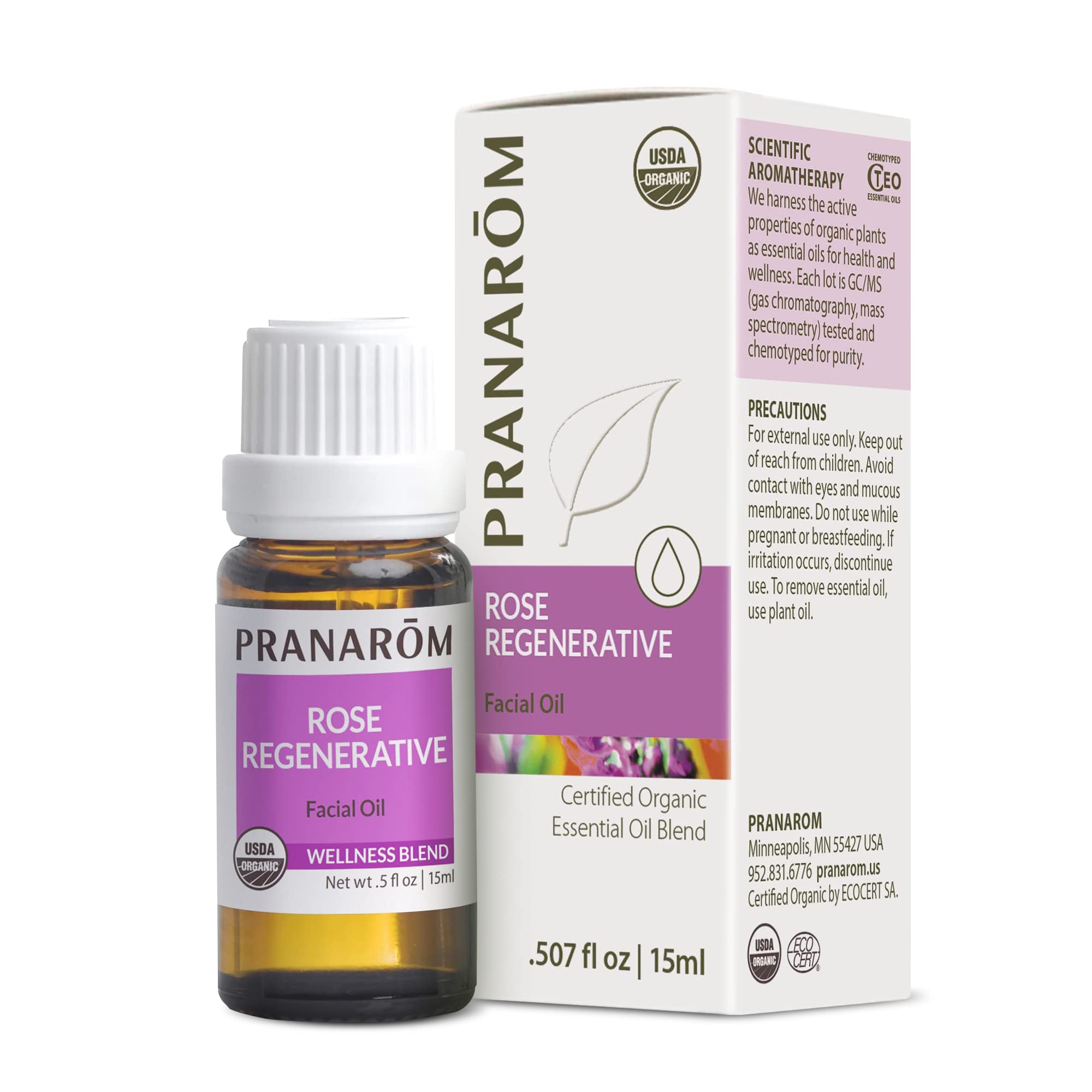 Pranarom Rose Regenerative Face Oil bottle for daily skincare benefits
