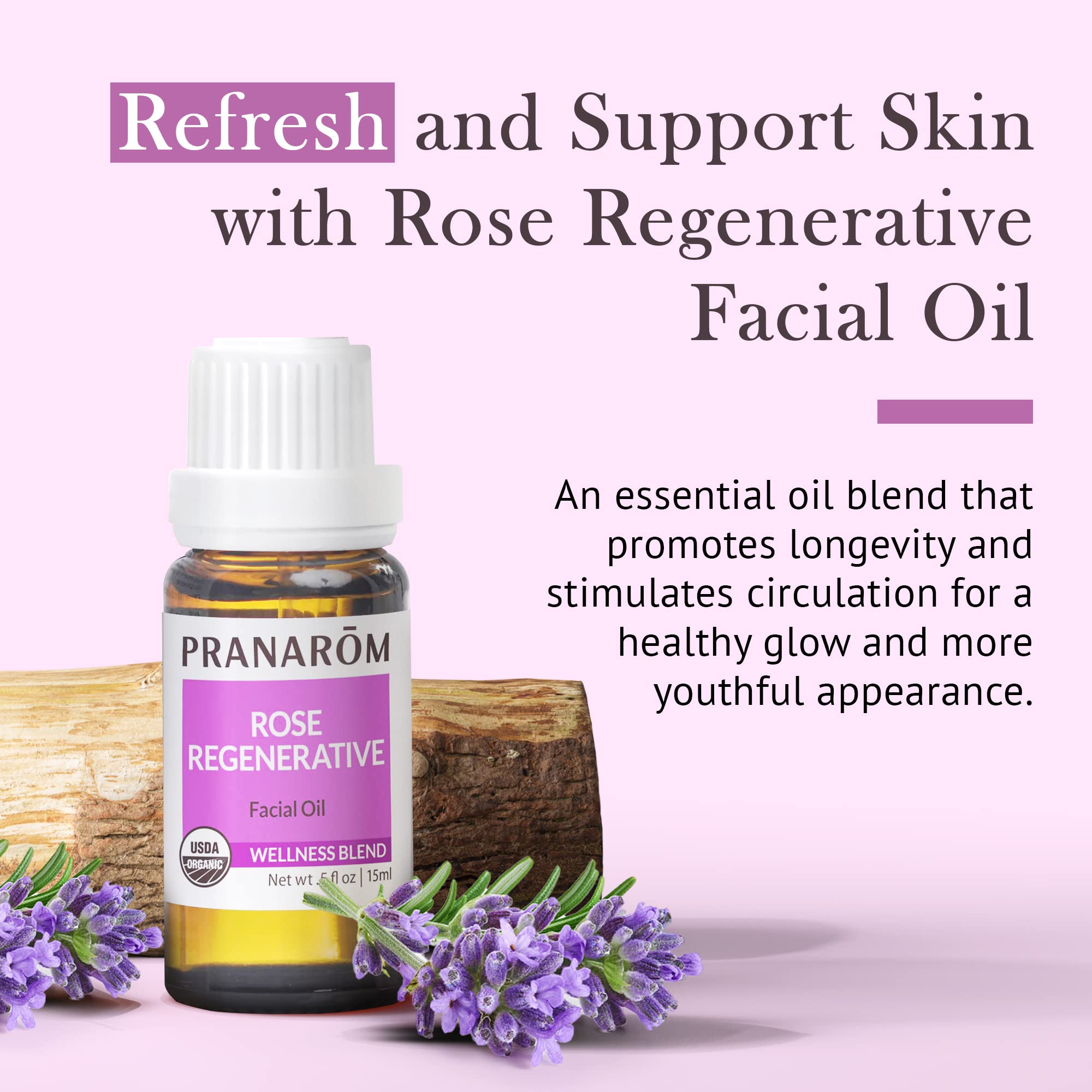 Pranarom Rose Regenerative Face Oil dropper for easy application