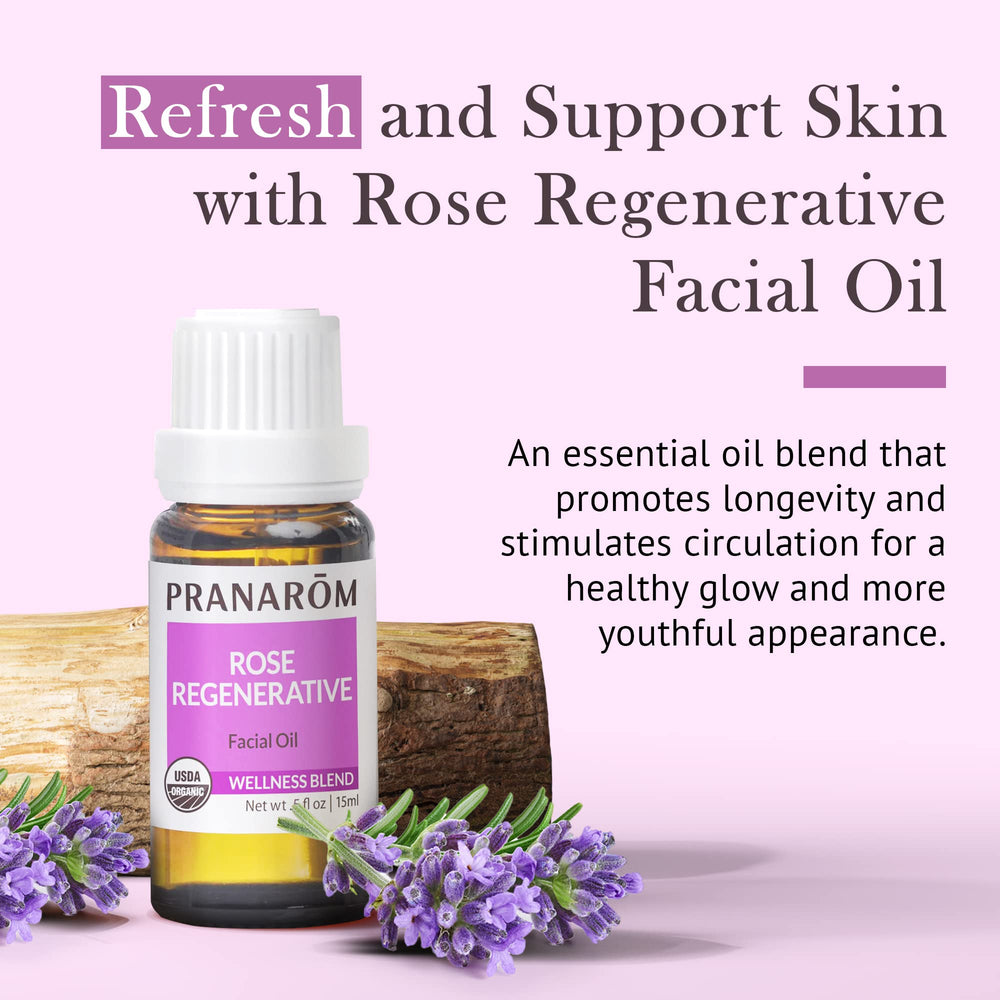 Pranarom Rose Regenerative Face Oil dropper for easy application