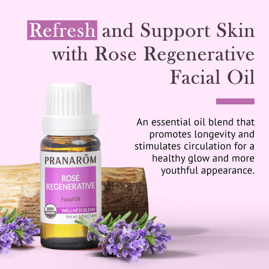 Pranarom Rose Regenerative Face Oil dropper for easy application
