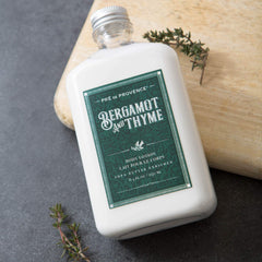 Pre de Provence Bergamot and Thyme fragrance packaging showcases masculine scent.
