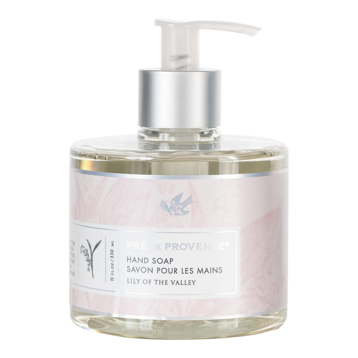 Pre de Provence hand soap Lily Valley bottle provides gentle cleansing with Shea butter.