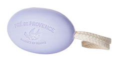 Close-up of Pre de Provence lavender fragrance and rich lather.