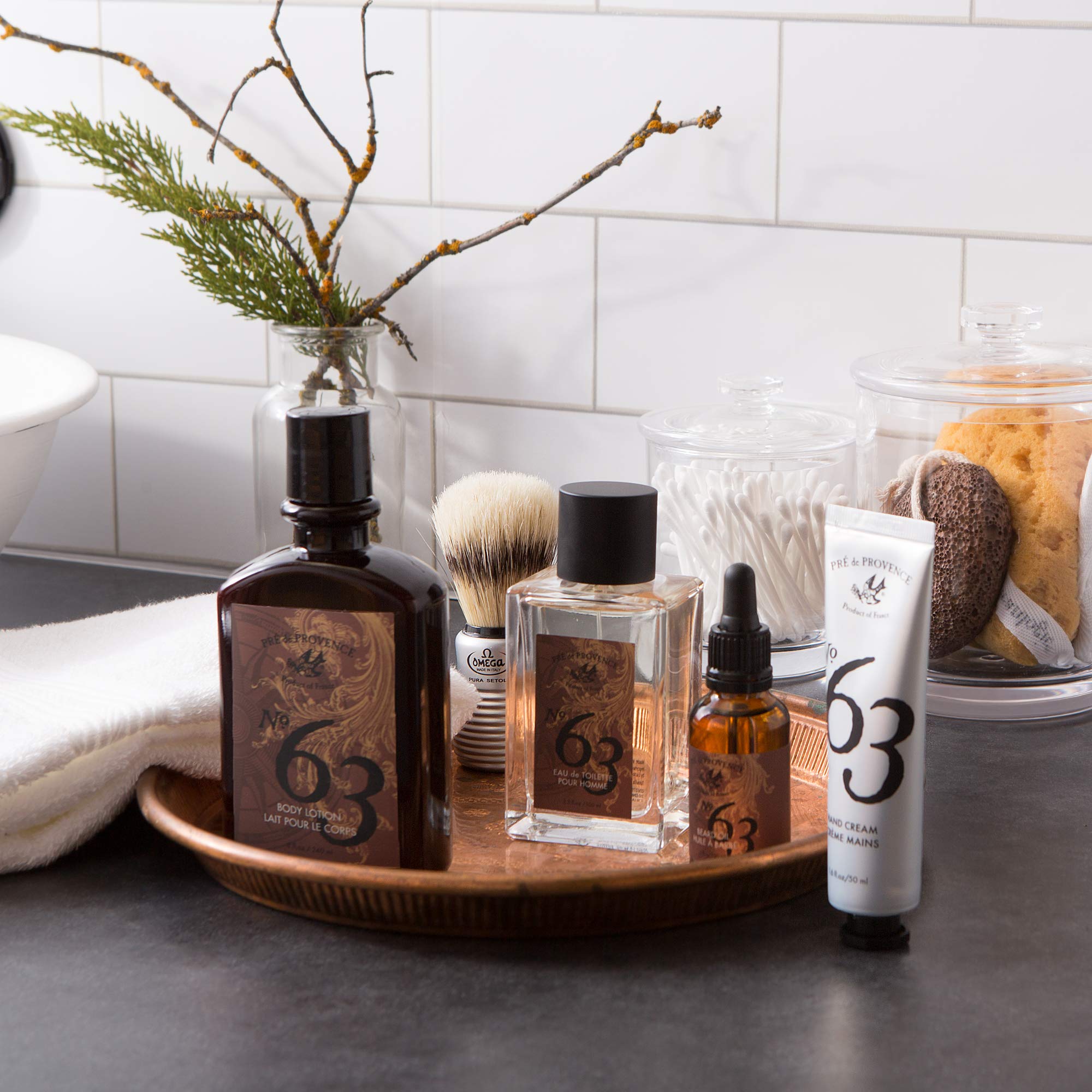 Pre de Provence No.63 bath soap bar, gentle cleansing with fragrance.