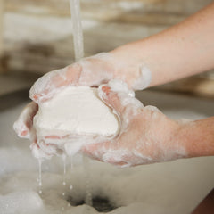 Quad milled soap bar delivers rich creamy lather