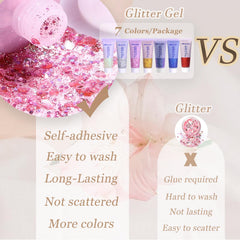 Prehot face glitter gel in pink delivers playful sparkle for makeup