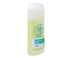 Prell Biotin + Rosemary shampoo on sink scene conveys salon-like shine and manageability