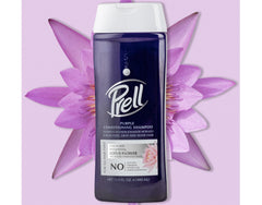 Prell bottle label close-up showing sulfate-free, color-safe formula
