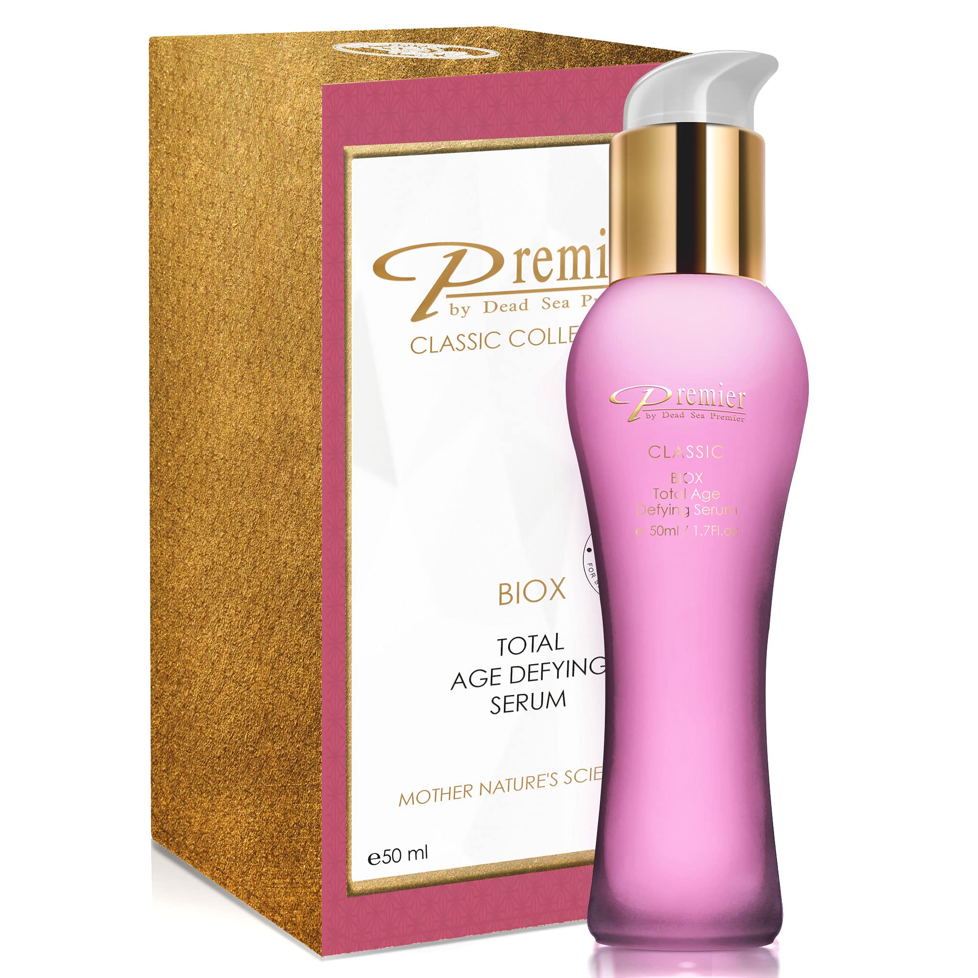 Premier Dead Sea BIOX Eye Cream jar closeup highlighting rich eye-area cream.