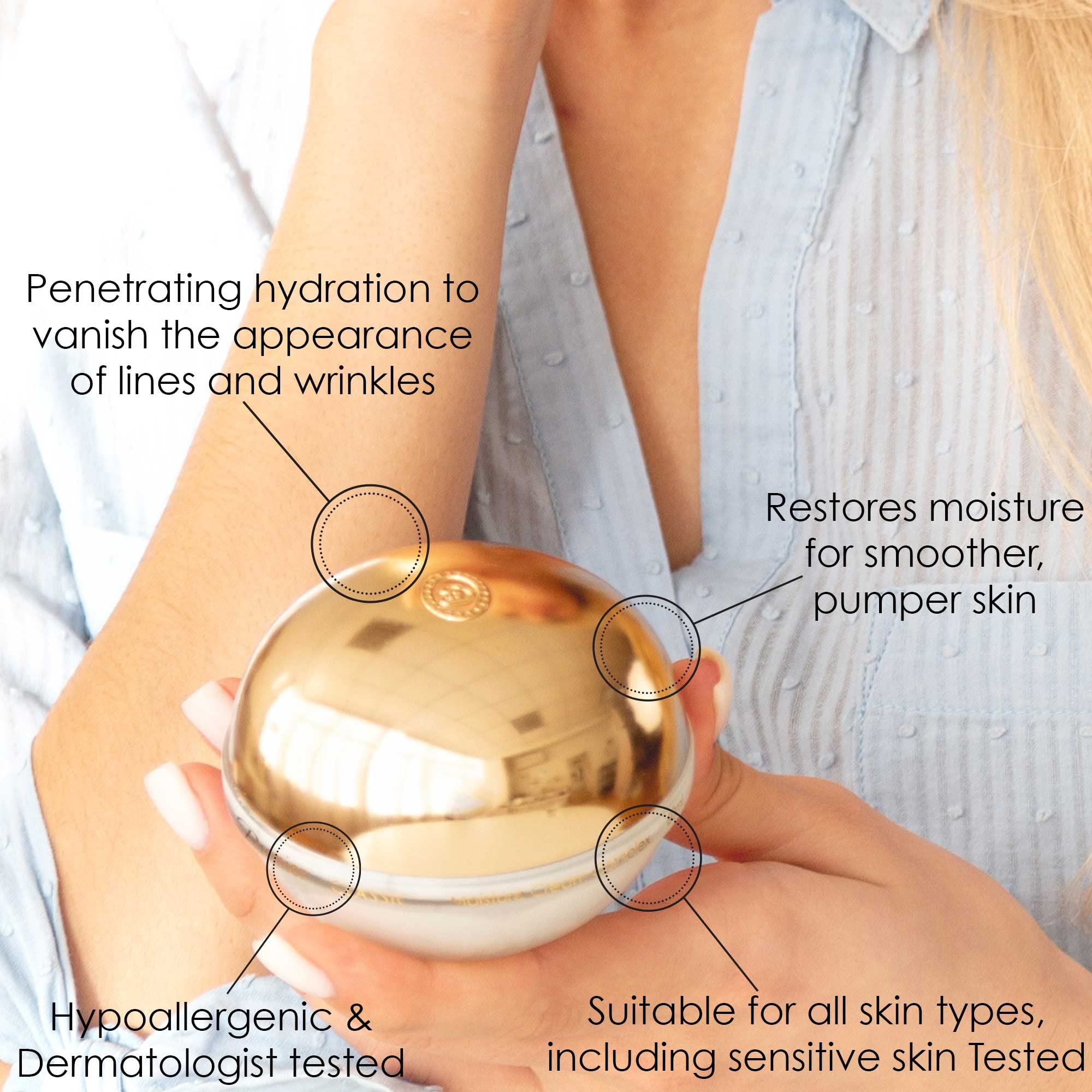 Premier Dead Sea Classic moisture complex cream close-up texture shows smooth finish