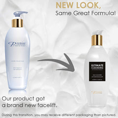 Premier Dead Sea Cleansing Milk application scene suggests simple daily ritual.