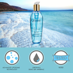 Applying Premier Dead Sea Skin Toner to the face for refreshed, balanced skin.