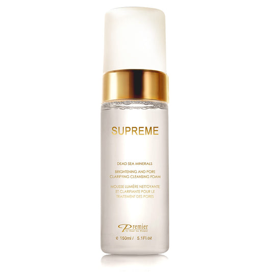 Premier SUPREME Brightening Cleansing Foam packshot for refreshing skin prep