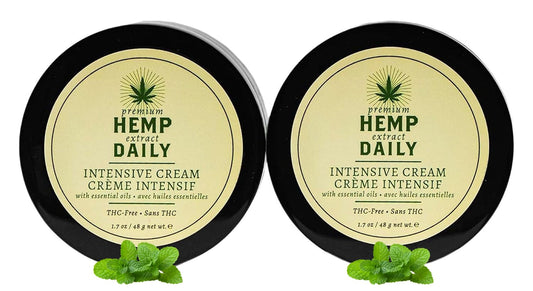 Premium Hemp Daily Cream jar in a two-pack for gifting and everyday use