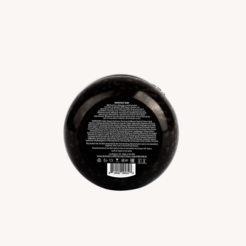Jar-front view of Hemp Daily Intensive Cream highlighting vegan organic formula.