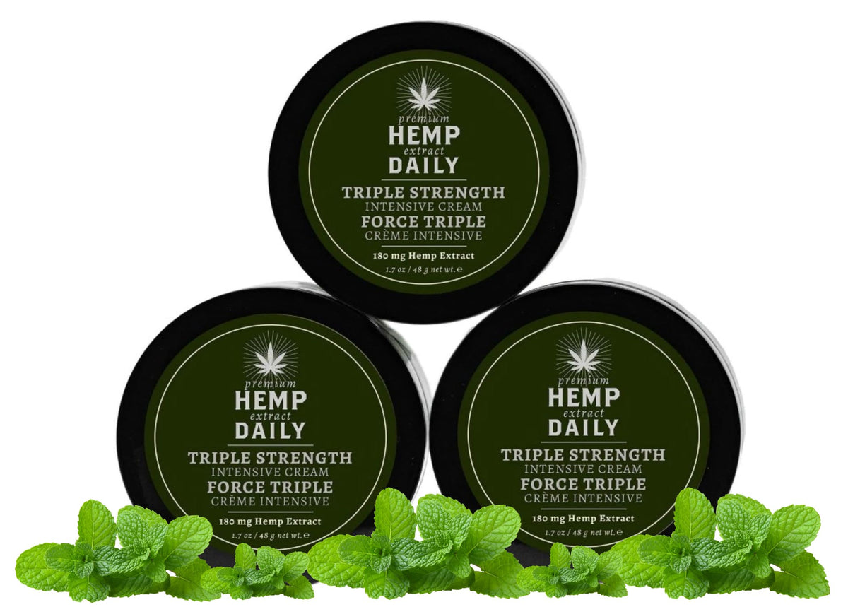 Premium Hemp Daily Cream bottle with mint scent for daily hydration