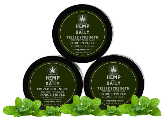 Premium Hemp Daily Cream bottle with mint scent for daily hydration