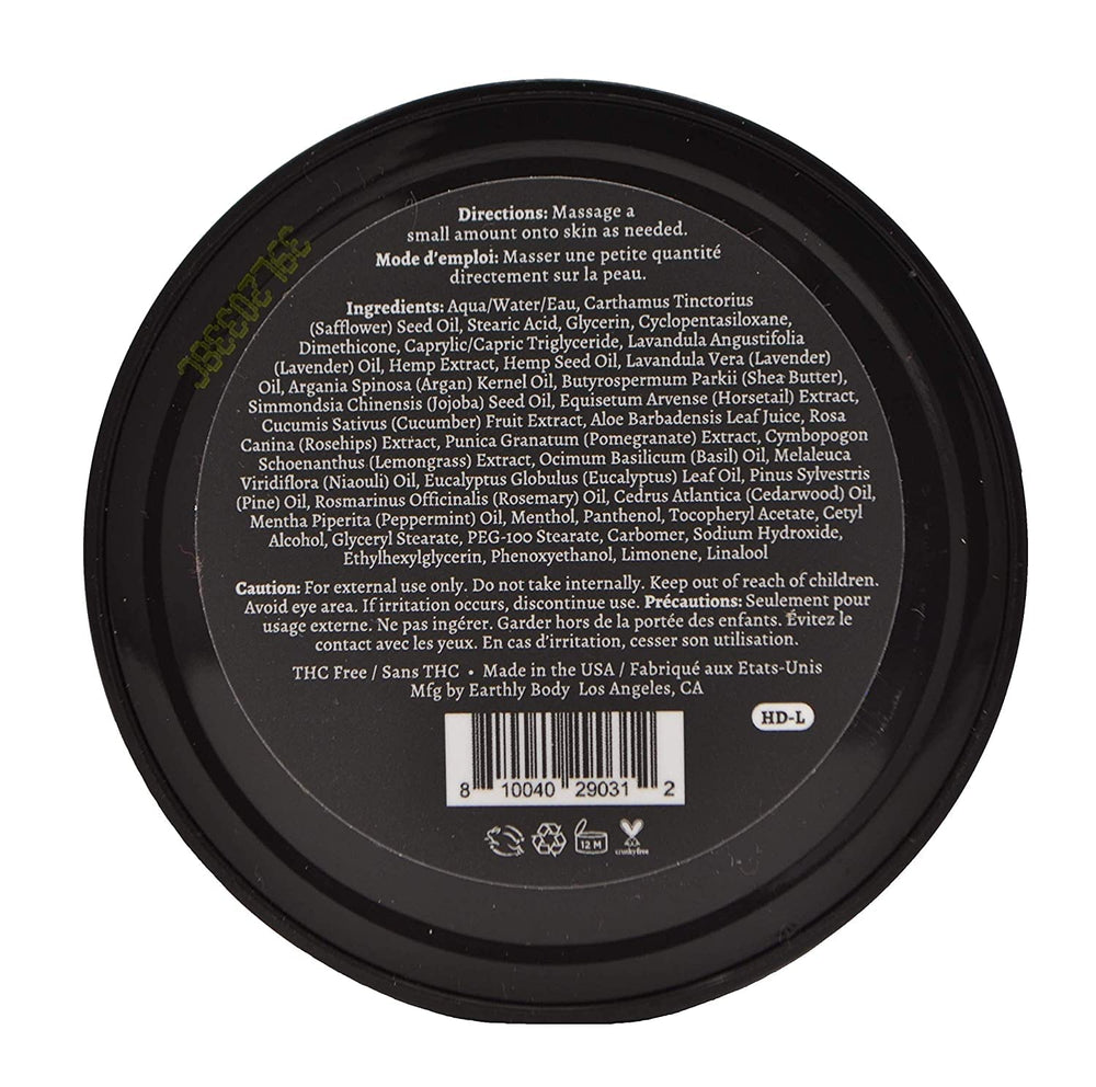 Premium Hemp Extract Daily Lavender Cream applied to knee for joint comfort.