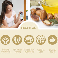 Premium Nature Argan Oil for face and skin, lightweight hydration